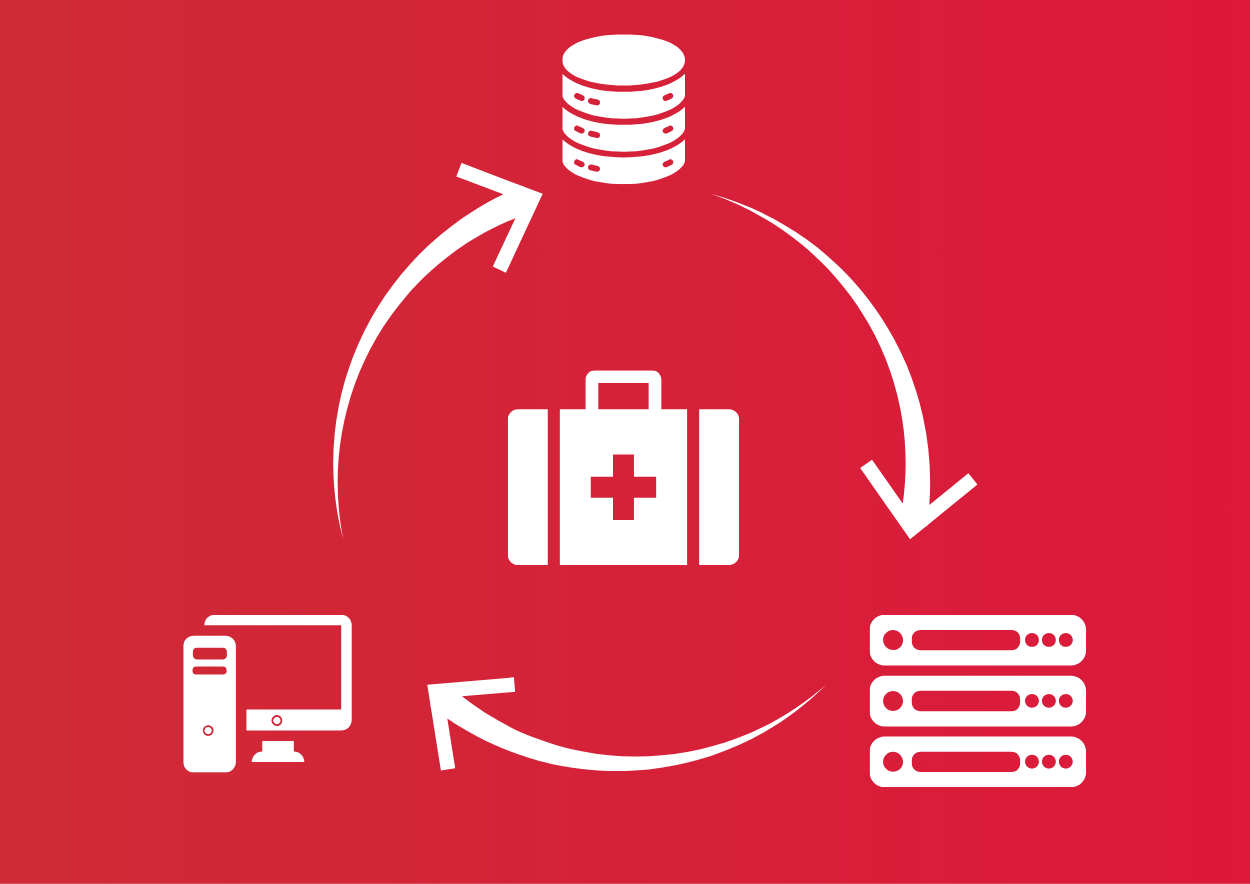 A diagram to show the interaction of data, servers and computers for it security